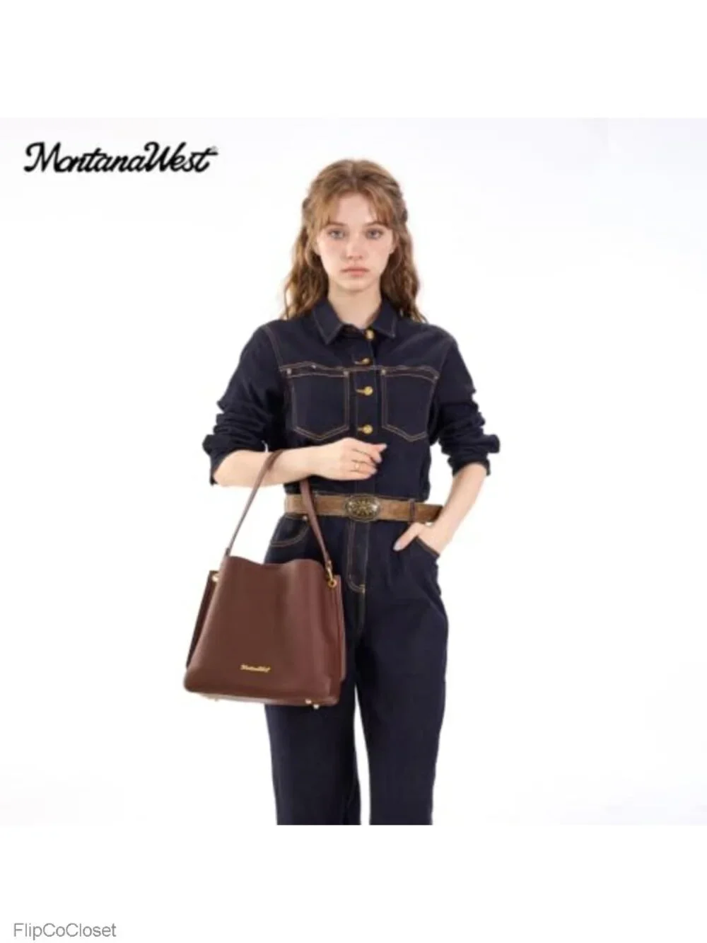 Medium Faux Leather Hobo Shoulder Bag with 3 Compartments